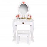 Grande coiffeuse en bois pour enfants avec miroir pour filles de ECOTOYS