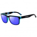 Lunettes de soleil polarisées TRIZAND UV400 en polycarbonate – noir‑bleu