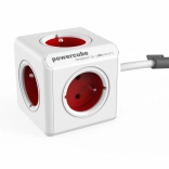 Multiprise parasurtenseur rallonge PowerCube Extended 1,5 m – rouge