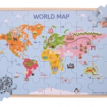 Bigjigs Toys puzzle en bois Carte du monde