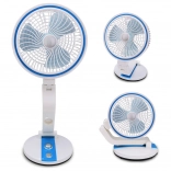 Ventilateur de table sans fil pliable avec lumière LED et recharge USB