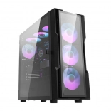 Boîtier d'ordinateur avec éclairage RGB Darkflash