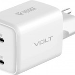 Chargeur USB-C double 35W VOLT GaN blanc