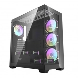 Boîtier PC Darkflash DS900, noir, avec 7 ventilateurs ARGB