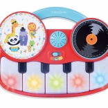 Piano interactif pour enfants avec effets lumineux et sonores 22 × 17 cm