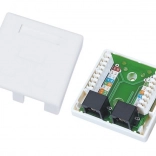 Prise murale UTP cat. 6, 2x RJ45