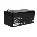 Batterie sans entretien AGM VRLA Green Cell AGM41 12V 1,3Ah (pour alarme, caisse, jouet)