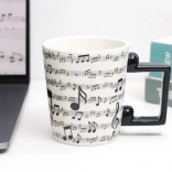 tasse en céramique à motif musical