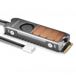 Radiateur en cuivre avec ventilateur pour SSD M.2 2280 double face, hauteur 13 mm