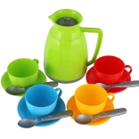 service à thé pour enfants en plastique, 13 pièces dans un filet