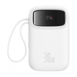 Baseus QPow 2 powerbank 10000 mAh, 30 W, USB‑C (blanc)