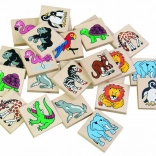 Detoa jeu de mémoire en bois zoo