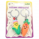 Porte-clés d’amitié à motif de légumes, 2 pièces