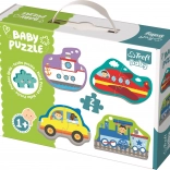 Puzzle bébé transports 4x2 pièces