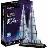 Puzzle 3D lumineux Burj Khalifa 136 pièces