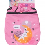 Sac de couchage pour poupée BABY born, rose avec petit lapin