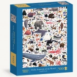 Puzzle Bonjour les animaux du monde de Chronicle Books 500 pièces