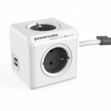 Multiprise rallonge PowerCube Extended USB 1,5 m gris