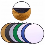 Réflecteur photo pliable 7 en 1, rond 60 cm avec diffuseur