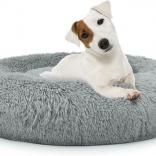 Panier universel en peluche pour chiens et chats, 60 cm - gris clair