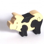 Fauna puzzle en bois à encastrer petit cochon