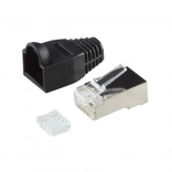 Connecteurs RJ45 CAT.6 avec protection, noir