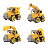 Voitures de chantier à visser 4 pcs 13 cm