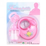 Set d’accessoires pour poupées – biberon, tétine et bavoir