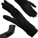 Gants tactiles avec manchette amovible – noir