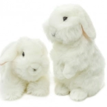 Lapin blanc en peluche 18 cm