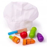 légumes en bois à couper avec toque BIGJIGS TOYS