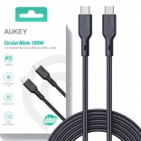 Câble USB‑C AUKEY en Kevlar, 1 m, 5 A, 100 W PD