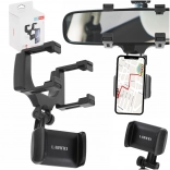 Support de téléphone pour rétroviseur de voiture avec rotation