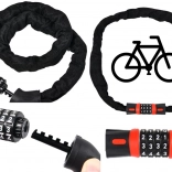 Antivol de vélo à chaîne avec code à 5 chiffres