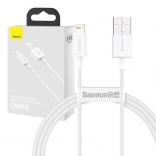 Baseus Superior câble USB-A vers Lightning 1 m, charge rapide 2,4 A (blanc)