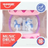 tambour rose pour enfants à piles avec lumières et mélodies