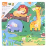 Puzzle en bois à encastrer - animaux sauvages