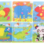 Puzzle en bois crocodile 9 pièces