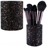 Gobelet pour brosses et accessoires à paillettes noir