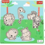 Puzzle en bois FISHER-PRICE avec poignées, 5 pièces