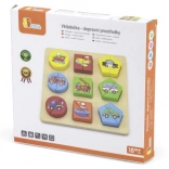 Puzzle en bois à encastrer - transports dans une boîte tchèque