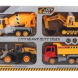 Set de véhicules de chantier pour enfants 4 pcs