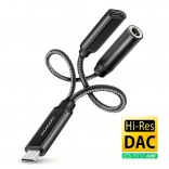 Carte son externe USB-C DAC 32 bits prise jack 3,5 mm avec Power Delivery 60 W