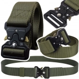 Ceinture tactique en nylon avec boucle à dégagement rapide 120 × 3,8 cm – verte