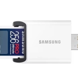 Carte mémoire Samsung PRO Ultimate SD 256 Go avec lecteur USB
