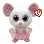 Souris en peluche TY Nina – ballerine blanche 24 cm