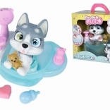 Chiot Husky Pamper Petz dans la baignoire