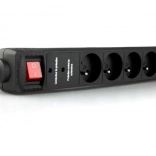 barrette électrique noire 1,5 m avec 5 prises