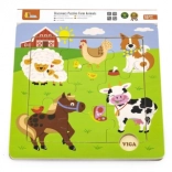 Puzzle en bois animaux domestiques 9 pièces