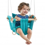 Balançoire textile pour enfants en 100% coton, turquoise – 2Kids Toys